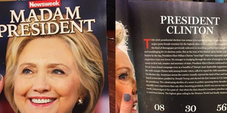 Newsweek errs, recalls 125000 copies of 'Madam President' issue